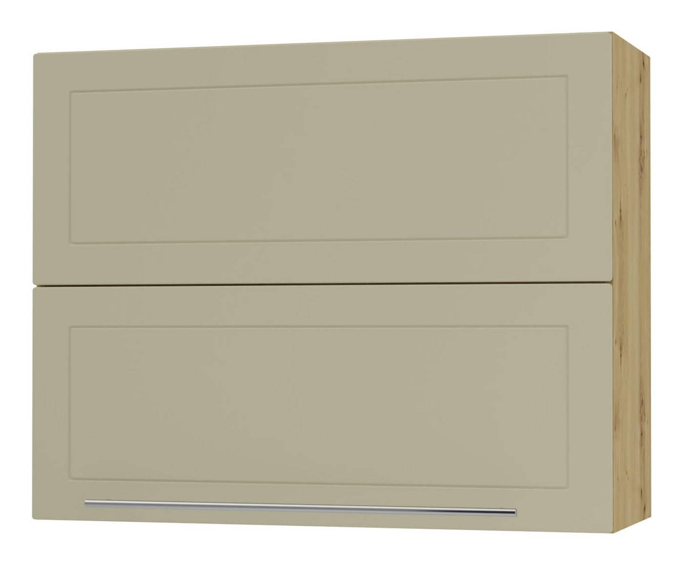 Feldmann-Wohnen Faltlifthängeschrank Kvantum (Klappenbeschläge mit Soft-Close-Funktion, 1-St., Fronten mit dekorativen Fräsungen und leicht abgerundeten Ecken) 90x32,5x72cm Front- und Korpusfarbe wählbar mit Hochfaltklappe von Feldmann-Wohnen