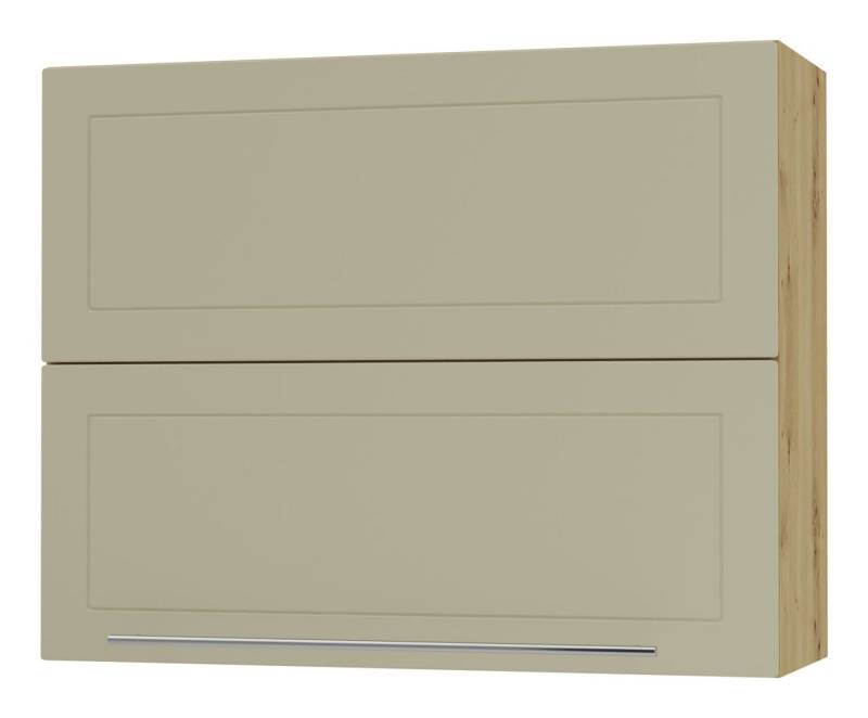 Feldmann-Wohnen Faltlifthängeschrank Kvantum (Klappenbeschläge mit Soft-Close-Funktion, 1-St., Fronten mit dekorativen Fräsungen und leicht abgerundeten Ecken) 90x32,5x72cm Front- und Korpusfarbe wählbar mit Hochfaltklappe von Feldmann-Wohnen