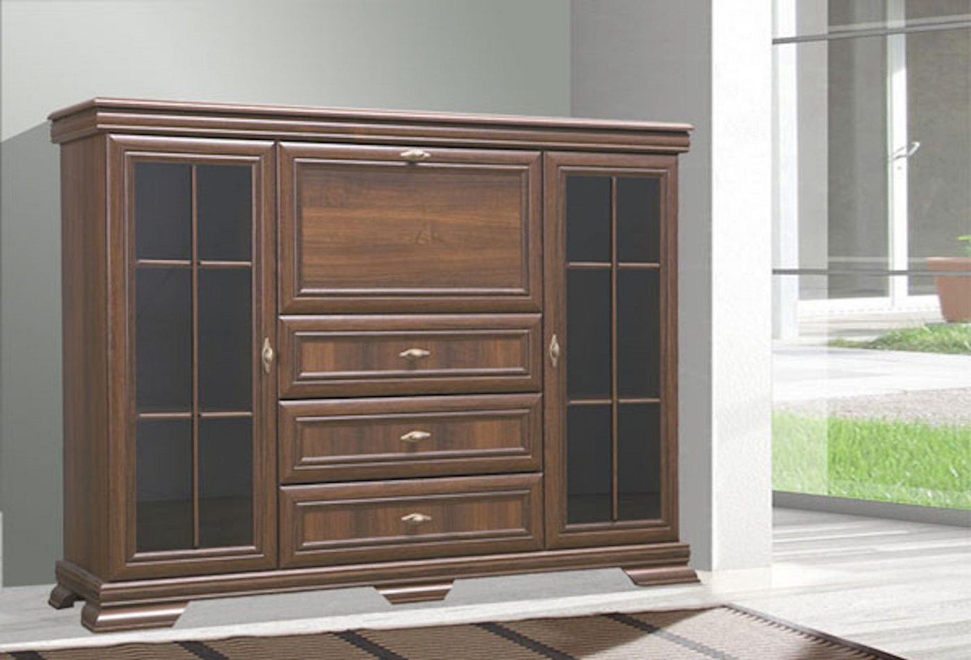 Feldmann-Wohnen Highboard Kora (2 St), 158cm 3-türig mit 3 Schubkästen samoa King rustikal Feldmann-Wohnen Highboard Kora (2 St), 158cm 3-türig mit 3 Schubkästen samoa King rustikal von Feldmann-Wohnen