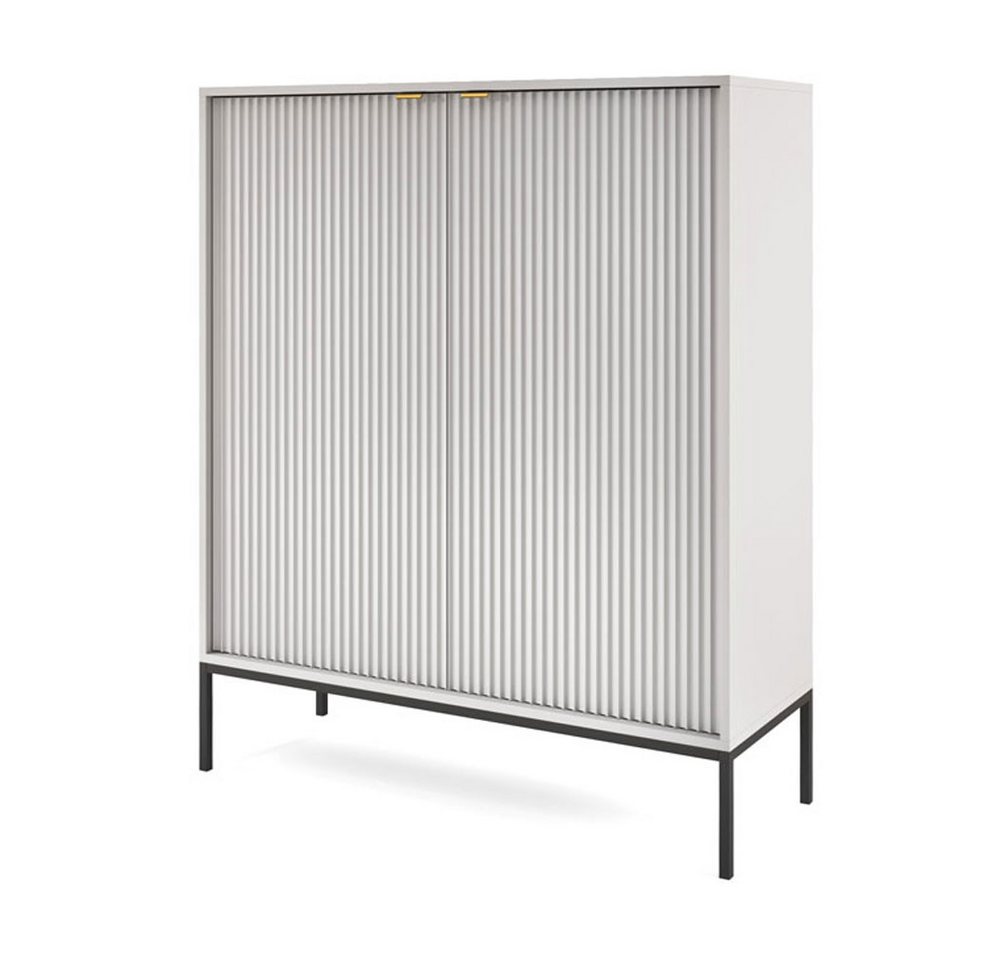Feldmann-Wohnen Highboard Nova (Nova, 1 St., Highboard), 104cm grau 2-türig MDF von Feldmann-Wohnen