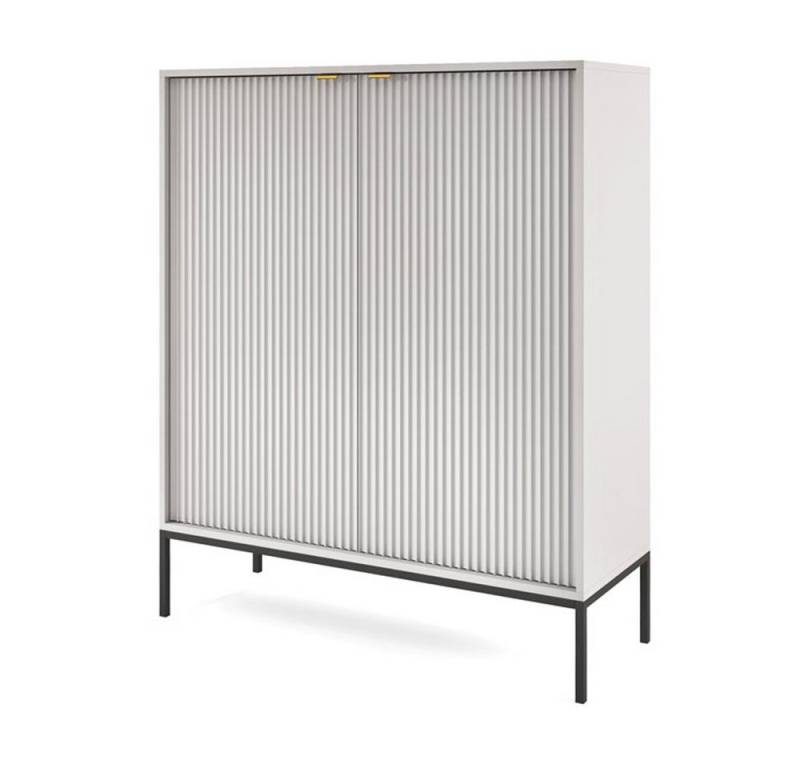 Feldmann-Wohnen Highboard Nova (Nova, 1 St., Highboard), 104cm grau 2-türig MDF von Feldmann-Wohnen