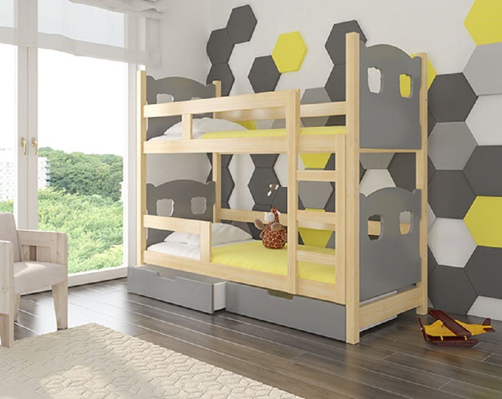 Feldmann-Wohnen Hochbett MARABA (Etagenbett mit 2 Schlafgelegenheiten) Farbe wählbar von Feldmann-Wohnen