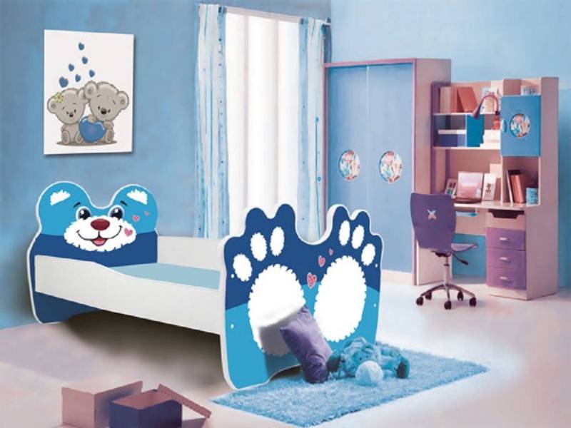 Kinderbett BEAR (Liegefläche: 70 x 140 cm), Motiv wählbar von Feldmann-Wohnen