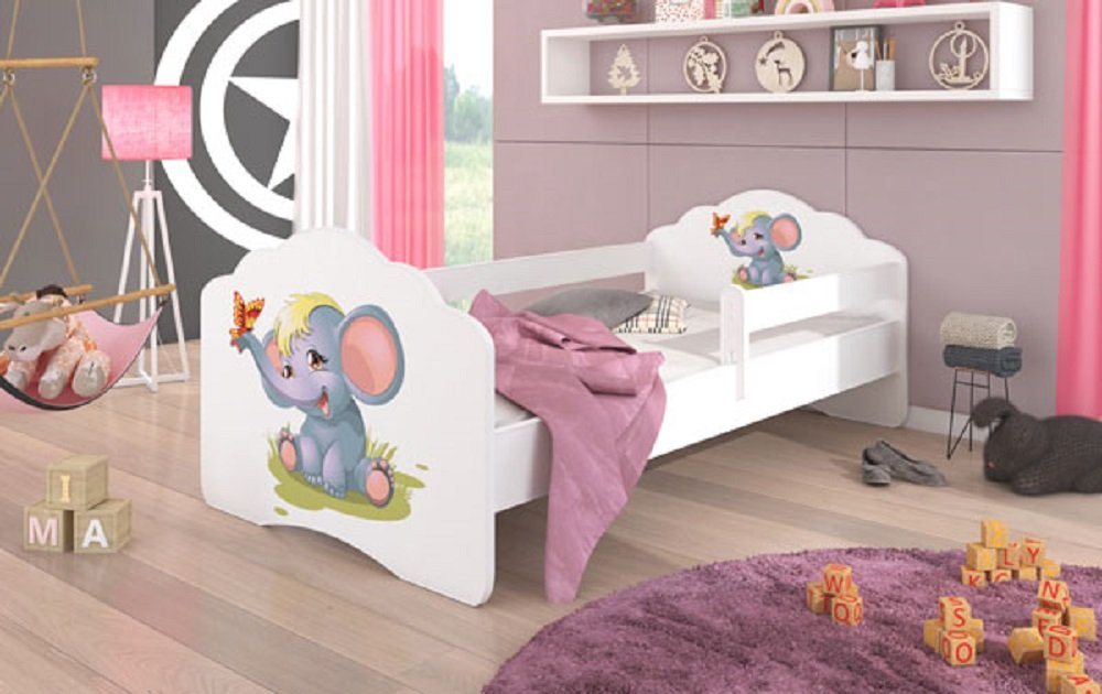 Feldmann-Wohnen Kinderbett CASIMO (Liegefläche: 80 x 160 cm, mit Rausfallschutz), Motiv wählbar von Feldmann-Wohnen