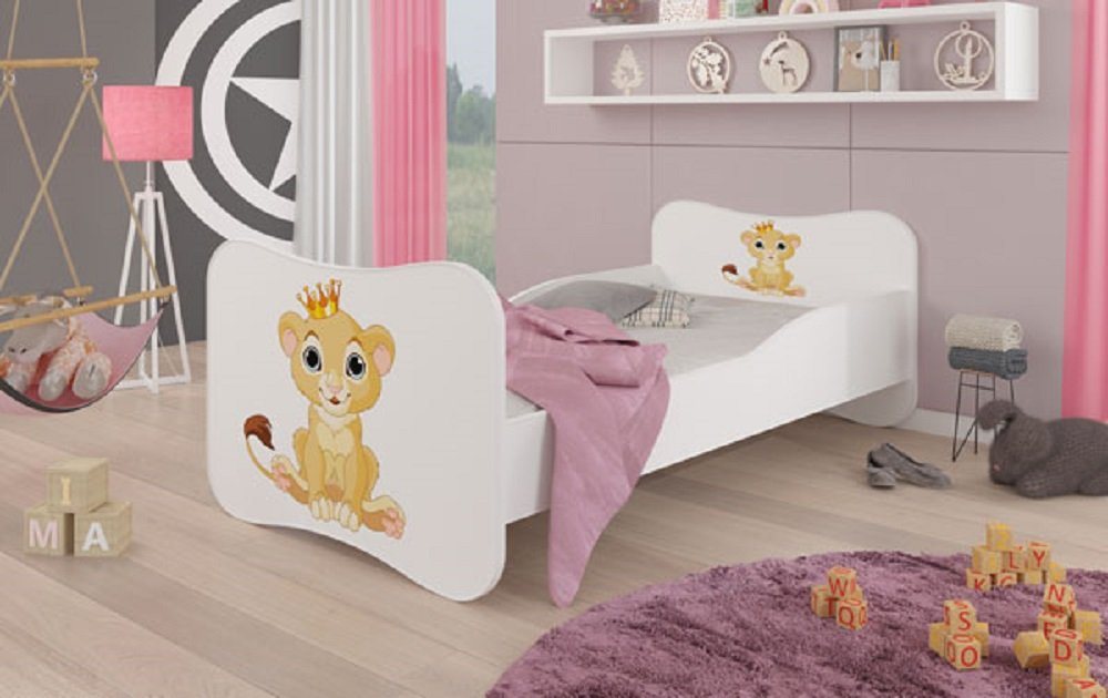 Feldmann-Wohnen Kinderbett Gonzalo (max. Belastbarkeit 110kg, Liegefläche 80 x 160 cm, 1-tlg., mit Matratze und Lattenrost), 88cm weiß 80 x 160cm Liegefläche von Feldmann-Wohnen