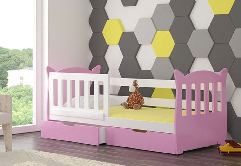 Feldmann-Wohnen Kinderbett LENA (mit 2 Schubladen), Farbe wählbar von Feldmann-Wohnen