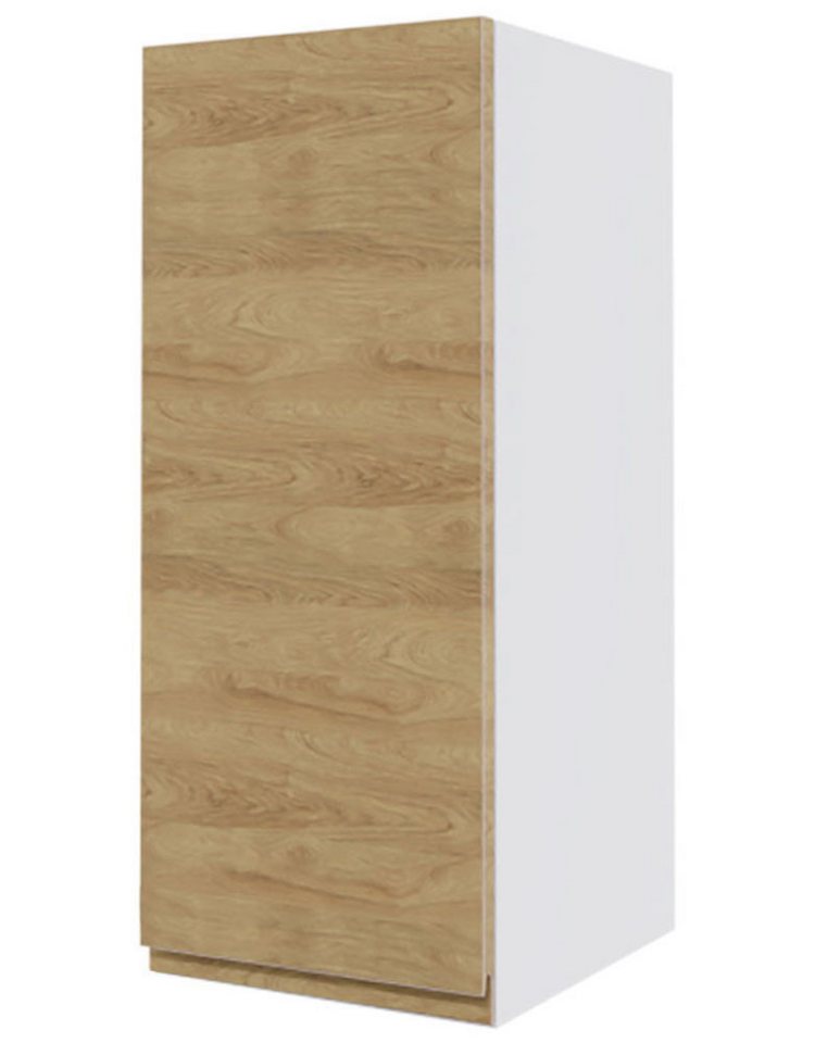 Feldmann-Wohnen Klapphängeschrank Arezzo (1-St) 30x32,5x72cm grifflos grau - Hickory Natur (AZ-W2/30) von Feldmann-Wohnen