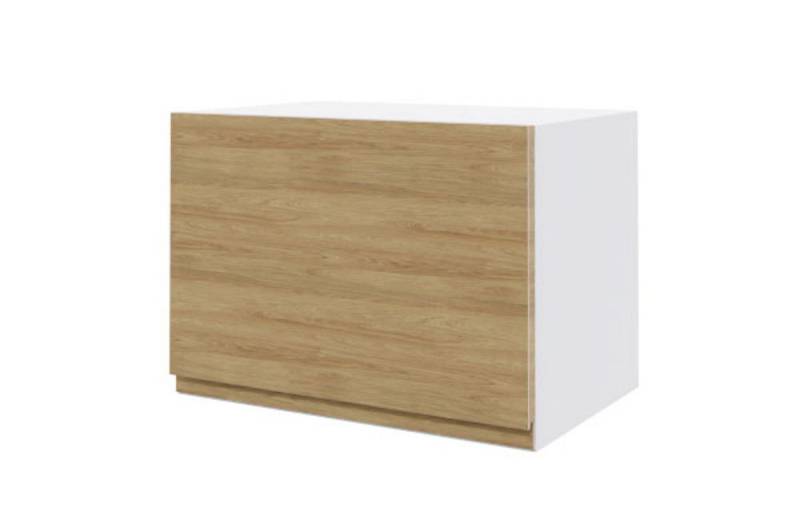 Feldmann-Wohnen Klapphängeschrank Arezzo (1-St) 50x32,5x36cm grifflos weiß - Hickory Natur (AZ-W4B/50) von Feldmann-Wohnen