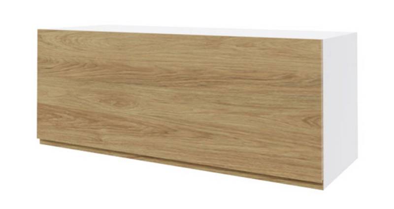 Feldmann-Wohnen Klapphängeschrank Arezzo (1-St) 90x32,5x36cm grifflos weiß - Hickory Natur (AZ-W4B/90) von Feldmann-Wohnen