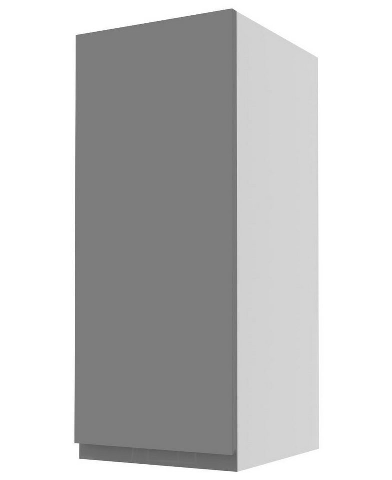 Feldmann-Wohnen Klapphängeschrank Avellino (W2/30, 1-türig, 2 Einlegeböden, 1-St., moderne Optik, Acrylfronten, Griffmulden) 30x32,5x72cm grifflos Eiche Artisan - schwarz Acryl matt (AV-W2/30) von Feldmann-Wohnen