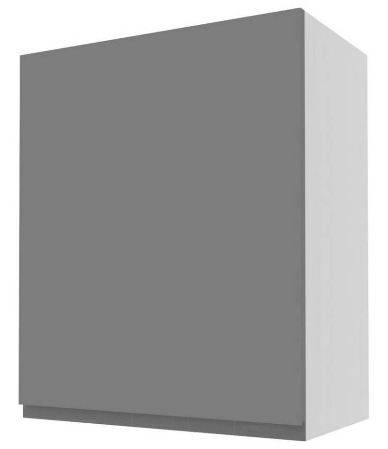 Feldmann-Wohnen Klapphängeschrank Avellino (W2/60, 1-türig, 2 Einlegeböden, 1-St., moderne Optik, Acrylfronten, Griffmulden) 60x32,5x72cm grifflos lava - dust grey Acryl matt (AV-W2/60) von Feldmann-Wohnen