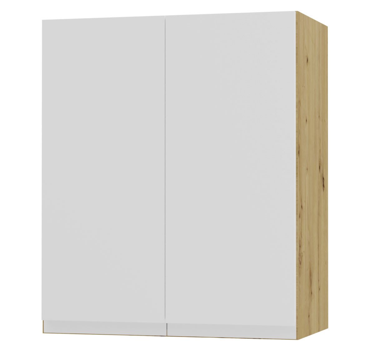Feldmann-Wohnen Klapphängeschrank Avellino (W3/60, 2-türig, 2 Einlegeböden, 1-St., moderne Optik, Acrylfronten, Griffmulden) 60x32,5x72cm grifflos Eiche Artisan - weiß Acryl matt (AV-W3/60) von Feldmann-Wohnen