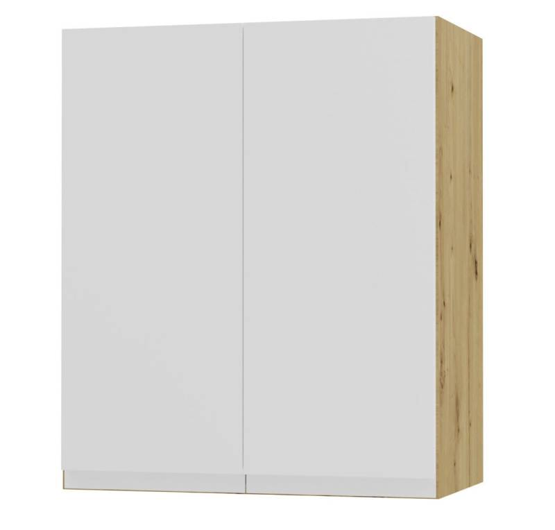 Feldmann-Wohnen Klapphängeschrank Avellino (W3/60, 2-türig, 2 Einlegeböden, 1-St., moderne Optik, Acrylfronten, Griffmulden) 60x32,5x72cm grifflos Eiche Artisan - weiß Acryl matt (AV-W3/60) von Feldmann-Wohnen