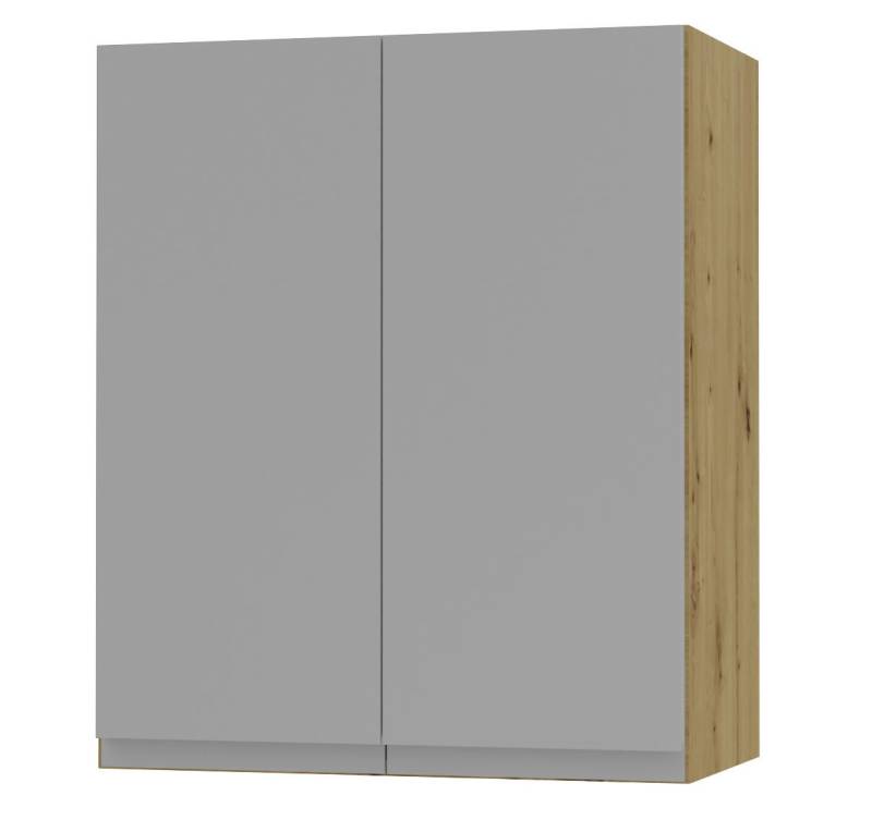 Feldmann-Wohnen Klapphängeschrank Avellino (W3/60, 2-türig, 2 Einlegeböden, 1-St., moderne Optik, Acrylfronten, Griffmulden) 60x32,5x72cm grifflos Eiche Artisan - dust grey Acryl matt (AV-W3/60) von Feldmann-Wohnen