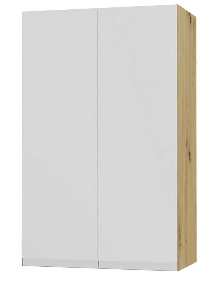 Feldmann-Wohnen Klapphängeschrank Avellino (W4/60, 2-türig, 3 Einlegeböden, 1-St., moderne Optik, Acrylfronten, Griffmulden) 60x32,5x96cm grifflos Eiche Artisan - weiß Acryl matt (AV-W4/60) von Feldmann-Wohnen