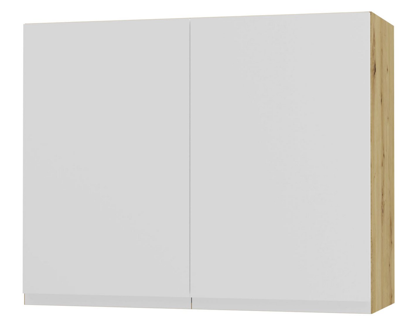 Feldmann-Wohnen Klapphängeschrank Avellino (W3/90, 2-türig, 2 Einlegeböden, 1-St., moderne Optik, Acrylfronten, Griffmulden) 90x32,5x72cm grifflos Eiche Artisan - weiß Acryl matt (AV-W3/90) von Feldmann-Wohnen