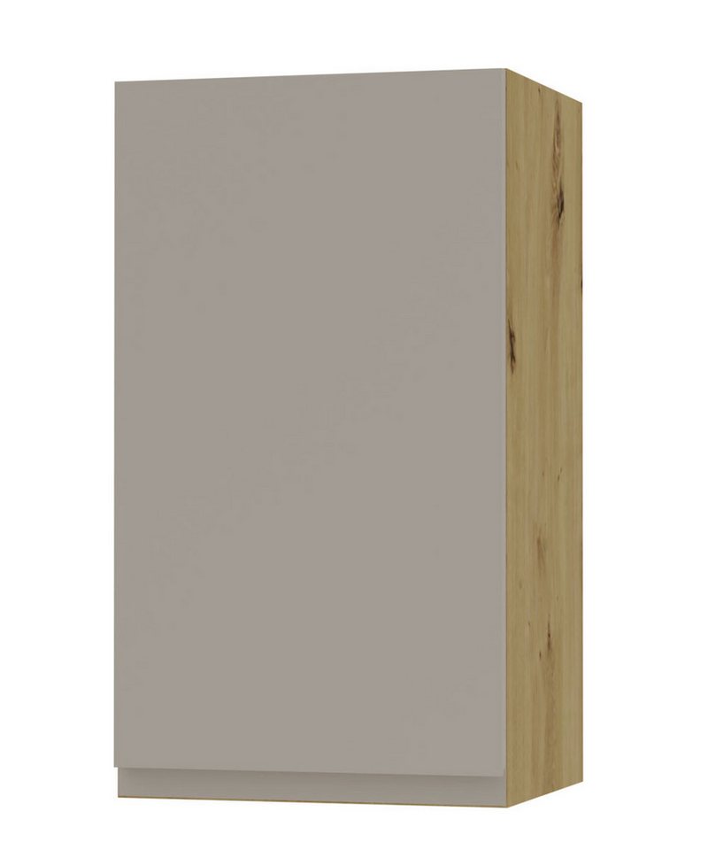 Feldmann-Wohnen Klapphängeschrank Avellino (W2/40, 1-türig, 2 Einlegeböden, 1-St., moderne Optik, Acrylfronten, Griffmulden) 40x32,5x72cm grifflos Eiche Artisan - cashmere Acryl (AV-W2/40) von Feldmann-Wohnen