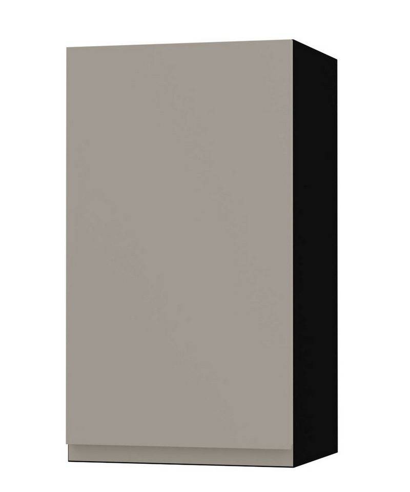Feldmann-Wohnen Klapphängeschrank Avellino (W2/40, 1-türig, 2 Einlegeböden, 1-St., moderne Optik, Acrylfronten, Griffmulden) 40x32,5x72cm grifflos schwarz - cashmere Acryl (AV-W2/40) von Feldmann-Wohnen