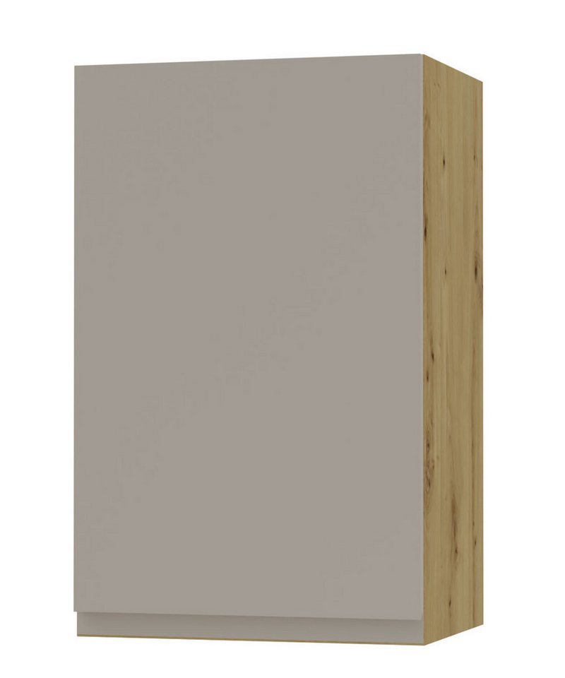Feldmann-Wohnen Klapphängeschrank Avellino (W2/45, 1-türig, 2 Einlegeböden, 1-St., moderne Optik, Acrylfronten, Griffmulden) 45x32,5x72cm grifflos Eiche Artisan - cashmere Acryl (AV-W2/45) von Feldmann-Wohnen
