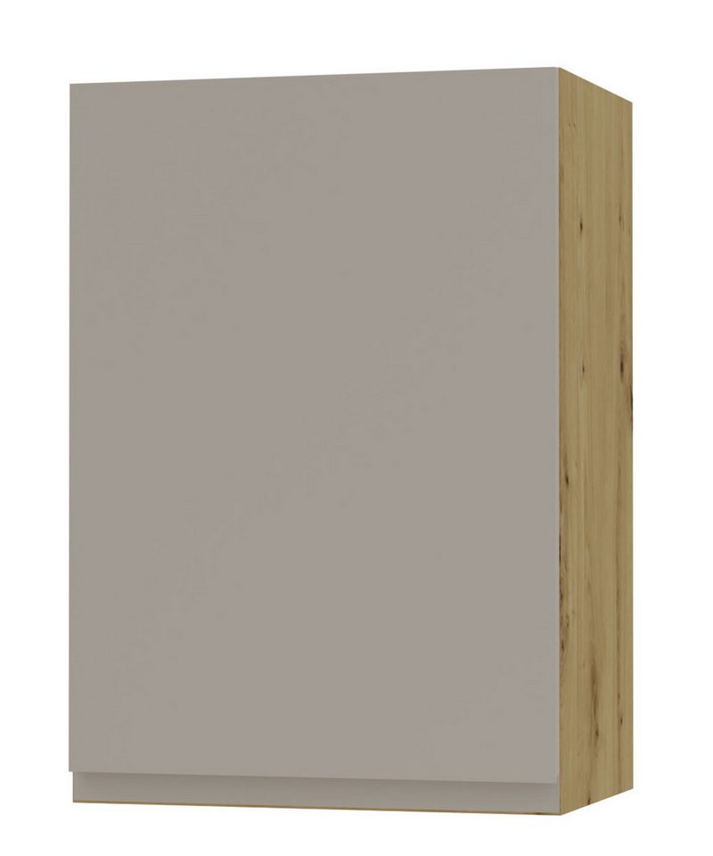 Feldmann-Wohnen Klapphängeschrank Avellino (W2/50, 1-türig, 2 Einlegeböden, 1-St., moderne Optik, Acrylfronten, Griffmulden) 50x32,5x72cm grifflos Eiche Artisan - cashmere Acryl (AV-W2/50) von Feldmann-Wohnen