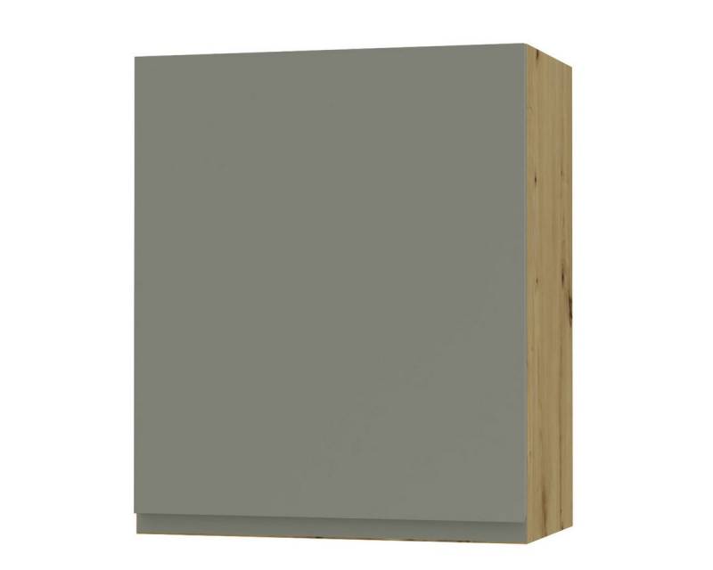 Feldmann-Wohnen Klapphängeschrank Avellino (W2/60, 1-türig, 2 Einlegeböden, 1-St., moderne Optik, Acrylfronten, Griffmulden) 60x32,5x72cm grifflos Eiche Artisan - reed green Acryl (AV-W2/60) von Feldmann-Wohnen