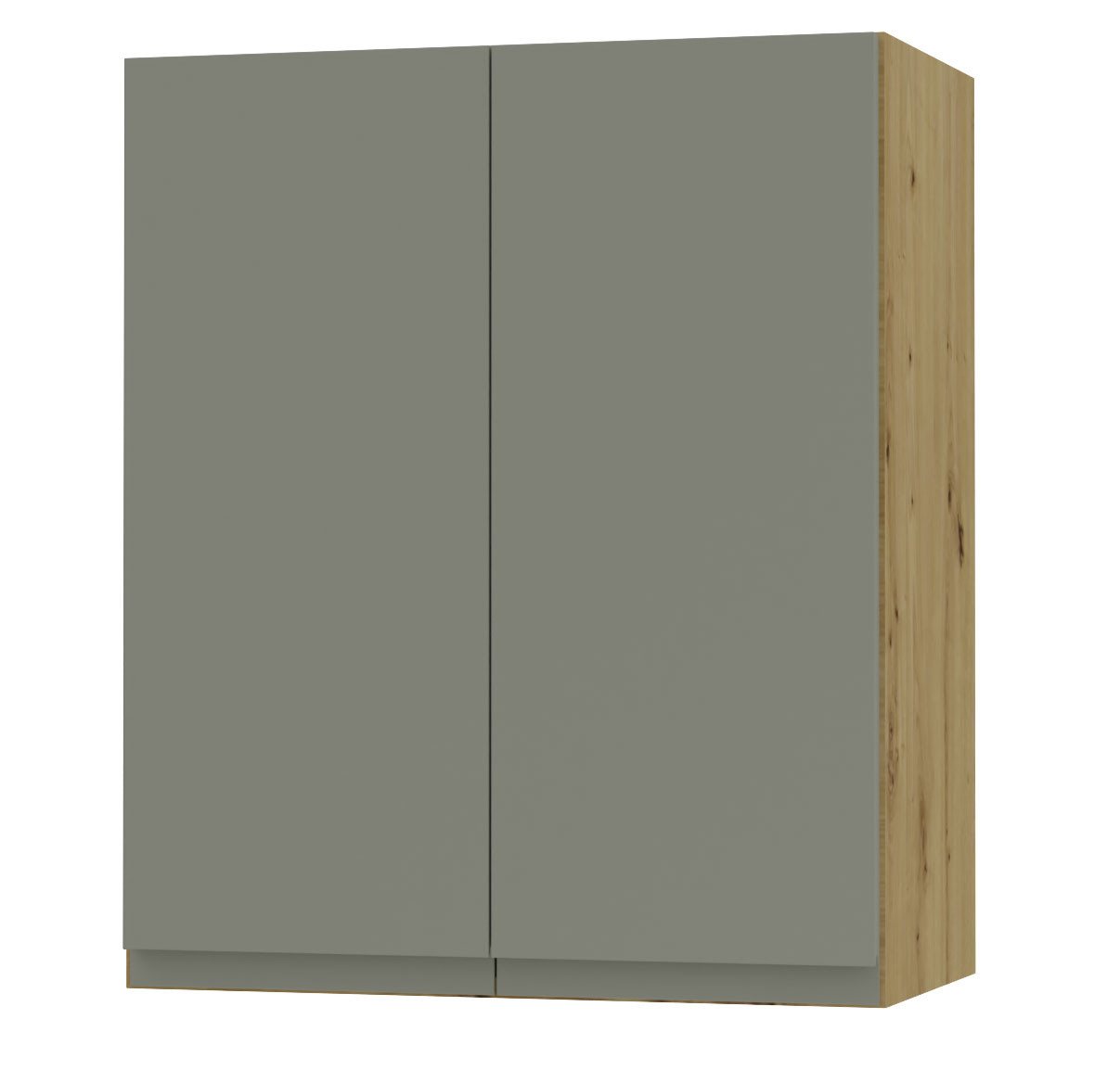 Feldmann-Wohnen Klapphängeschrank Avellino (W3/60, 2-türig, 2 Einlegeböden, 1-St., moderne Optik, Acrylfronten, Griffmulden) 60x32,5x72cm grifflos Eiche Artisan - reed green Acryl (AV-W3/60) von Feldmann-Wohnen