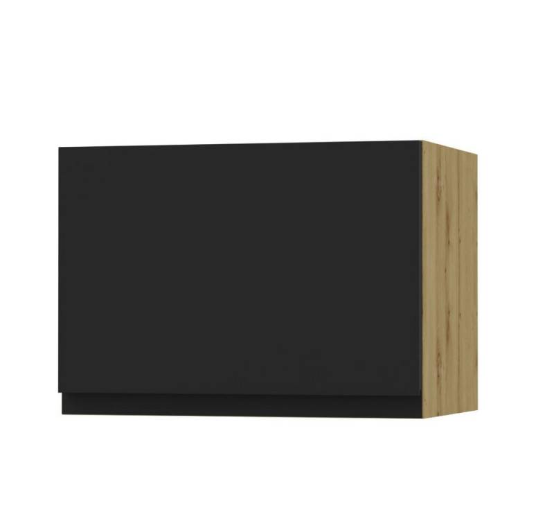 Feldmann-Wohnen Klapphängeschrank Avellino (W4B/50, Klapphängeschrank mit Gasdruckdämpfer, 1-St., moderne Optik, Acrylfronten, Griffmulden) 50x32,5x36cm grifflos Eiche Artisan - schwarz Acryl matt (VE-W4B/50) von Feldmann-Wohnen