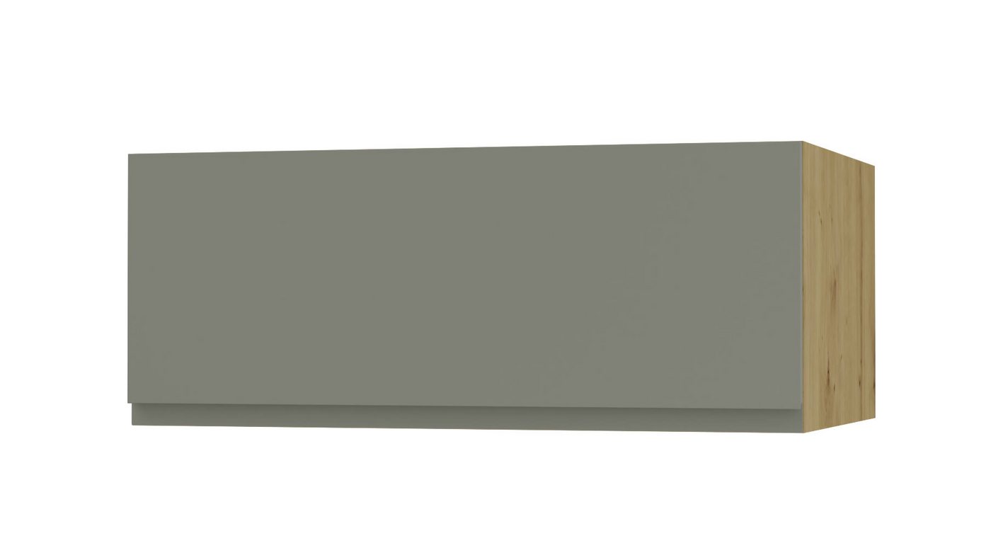 Feldmann-Wohnen Klapphängeschrank Avellino (W6B/90, Klapphängeschrank mit Gasdruckdämpfer, 1-St., moderne Optik, Acrylfronten, Griffmulden) 90x59x36cm grifflos Eiche Artisan - reed green Acryl (AV-W6B/90) von Feldmann-Wohnen