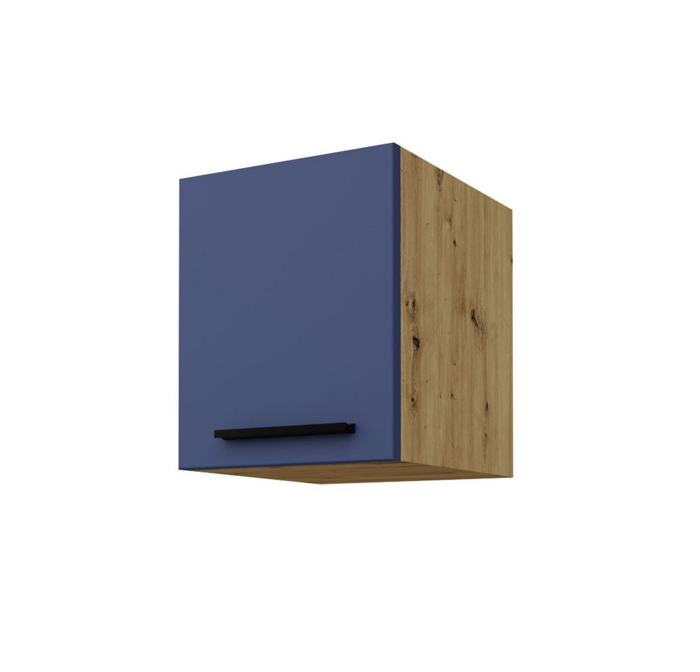 Feldmann-Wohnen Klapphängeschrank Bonn (1 Klappe, 1 Fach, 1-St., moderne Optik, MDF Fronten) BO-W4B/30 mit Klappe 30cm eiche artisan Front schwarz matt von Feldmann-Wohnen