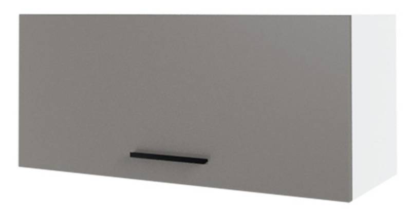 Feldmann-Wohnen Klapphängeschrank Bonn (1 Klappe, 1 Fach, 1-St., moderne Optik, MDF Fronten) BO-W4B/80-AV Küchenschrank mit Klappe 80cm weiß Front stone grey matt von Feldmann-Wohnen