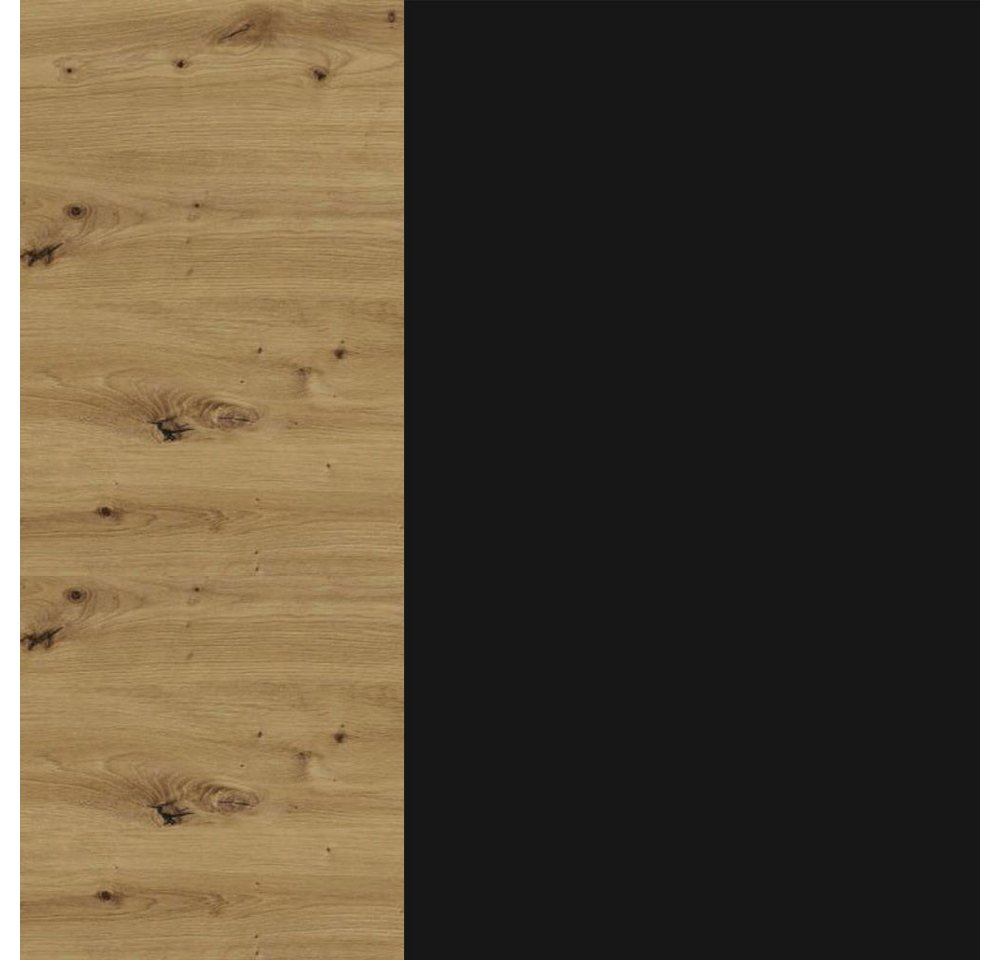 Feldmann-Wohnen Klapphängeschrank Bonn (W4/50, 1-türig, 3 Einlegeböden, 1-St., moderne Optik, MDF Fronten) Eiche Artisan / schwarz matt von Feldmann-Wohnen