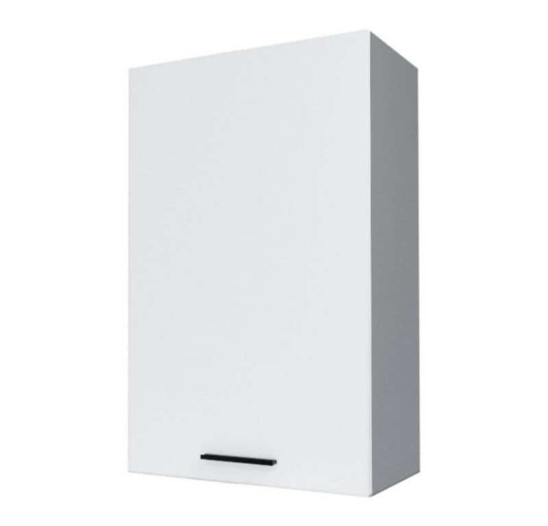 Feldmann-Wohnen Klapphängeschrank Bonn (W4/60/1, 1-türig, 3 Einlegeböden, 1-St., moderne Optik, MDF Fronten) grau / weiß matt von Feldmann-Wohnen