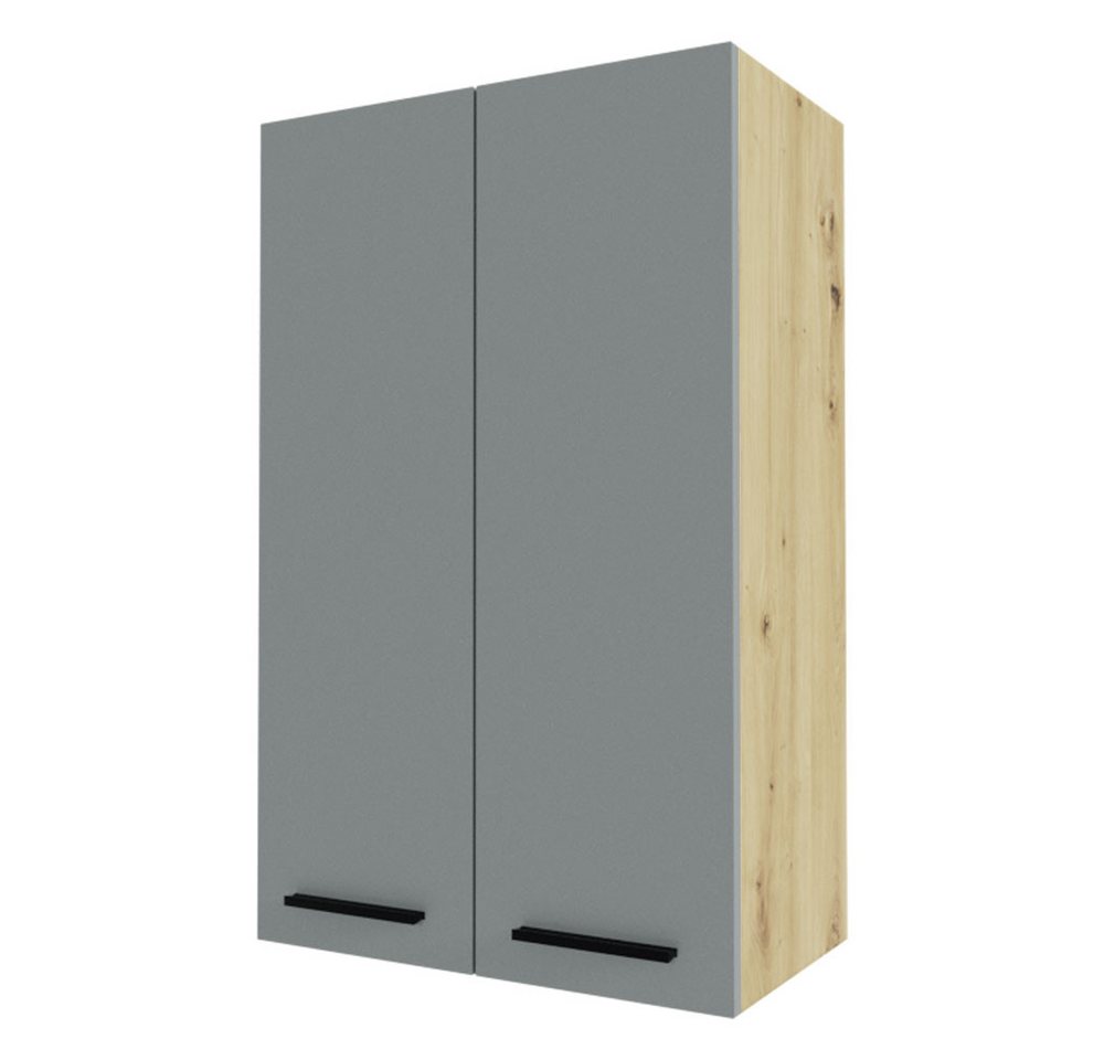 Feldmann-Wohnen Klapphängeschrank Bonn (W4/60, 2-türig, 3 Einlegeböden, 1-St., moderne Optik, MDF Fronten) Eiche Artisan / dust grey matt von Feldmann-Wohnen