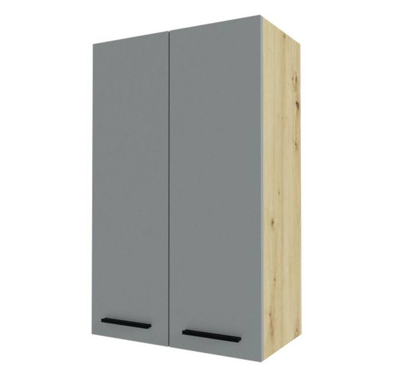 Feldmann-Wohnen Klapphängeschrank Bonn (W4/60, 2-türig, 3 Einlegeböden, 1-St., moderne Optik, MDF Fronten) Eiche Artisan / dust grey matt von Feldmann-Wohnen