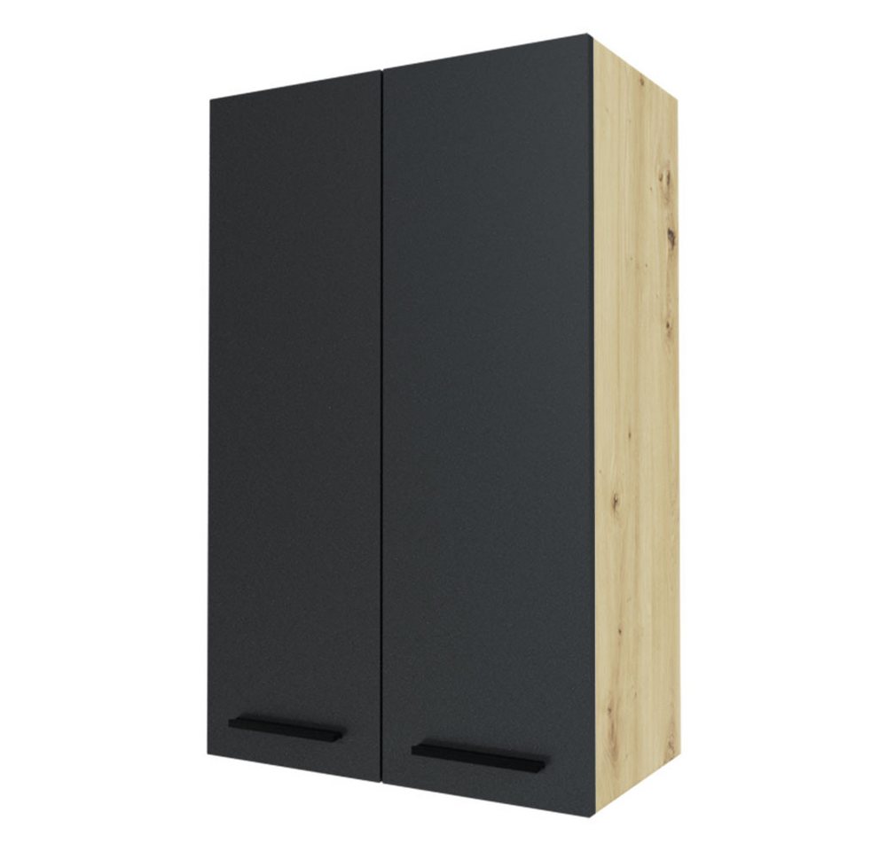 Feldmann-Wohnen Klapphängeschrank Bonn (W4/60, 2-türig, 3 Einlegeböden, 1-St., moderne Optik, MDF Fronten) Eiche Artisan / graphit matt von Feldmann-Wohnen