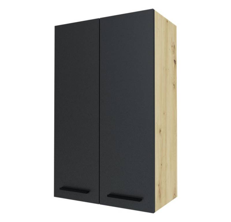 Feldmann-Wohnen Klapphängeschrank Bonn (W4/60, 2-türig, 3 Einlegeböden, 1-St., moderne Optik, MDF Fronten) Eiche Artisan / graphit matt von Feldmann-Wohnen