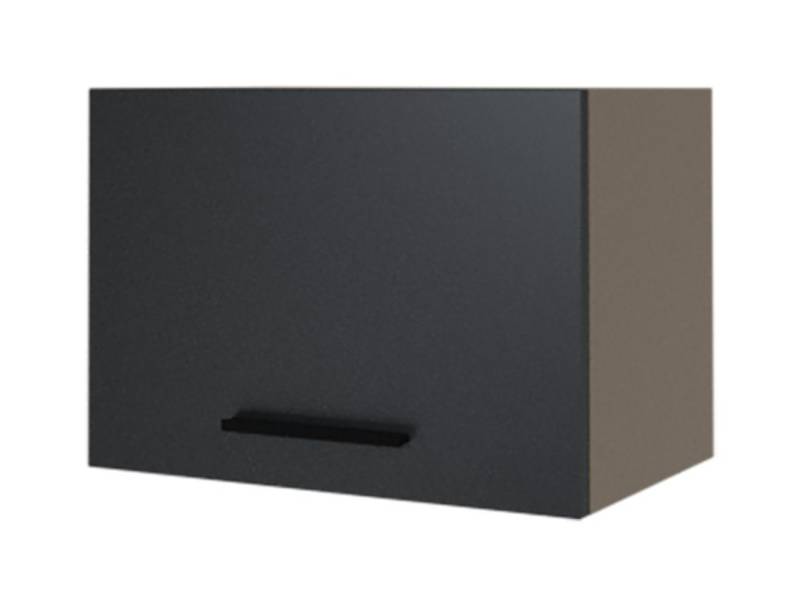 Feldmann-Wohnen Klapphängeschrank Bonn (1 Klappe, 1 Fach, 1-St., moderne Optik, MDF Fronten) BO-W4B/50 mit Klappe 50cm eiche artisan Front schwarz matt von Feldmann-Wohnen