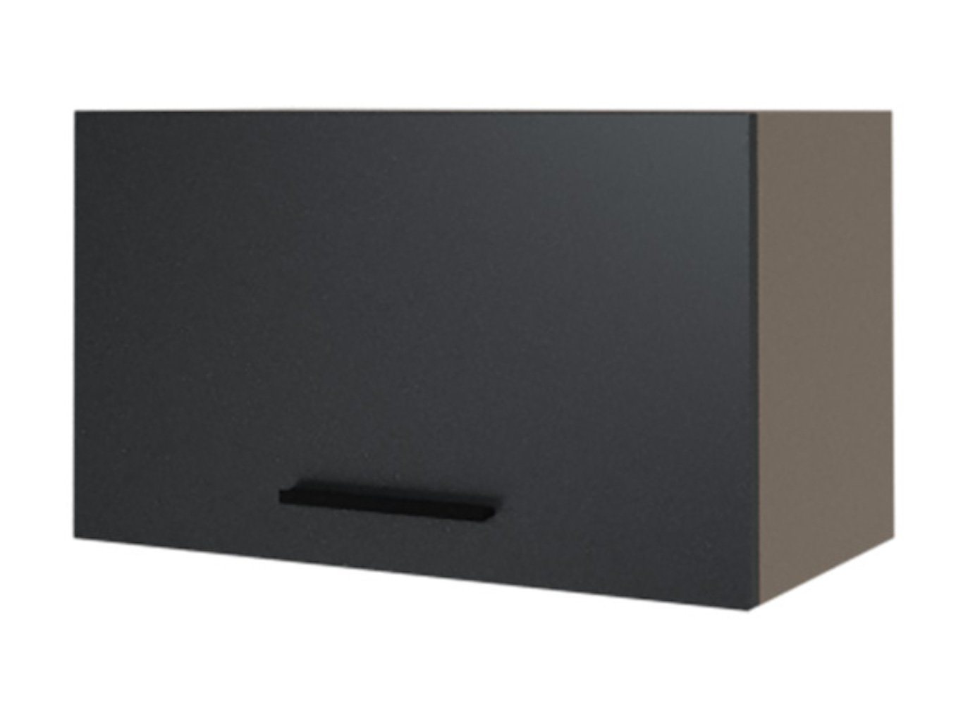 Feldmann-Wohnen Klapphängeschrank Bonn (1 Klappe, 1 Fach, 1-St., moderne Optik, MDF Fronten) BO-W4B/60 mit Klappe 60cm eiche artisan Front schwarz matt von Feldmann-Wohnen