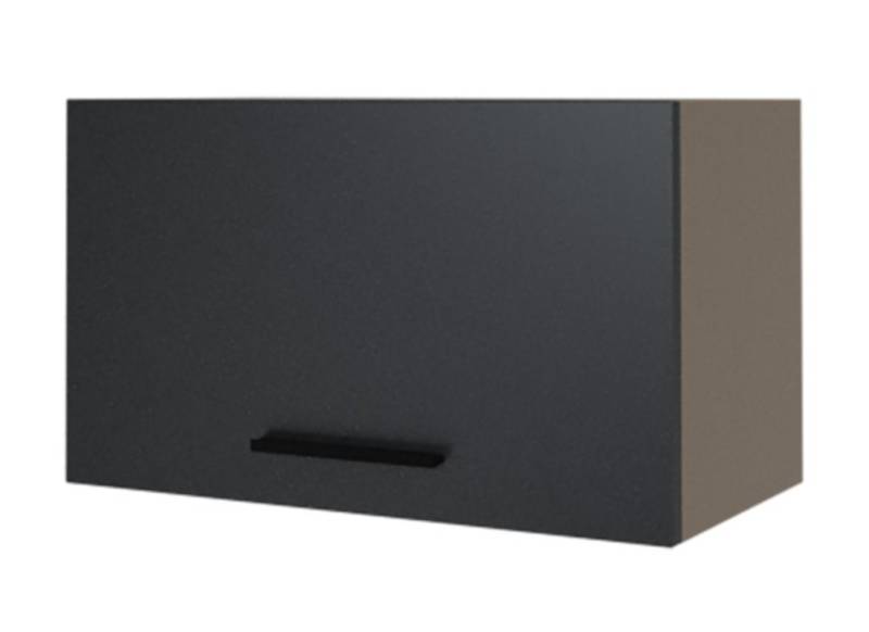 Feldmann-Wohnen Klapphängeschrank Bonn (1 Klappe, 1 Fach, 1-St., moderne Optik, MDF Fronten) BO-W4B/60 mit Klappe 60cm eiche artisan Front schwarz matt von Feldmann-Wohnen