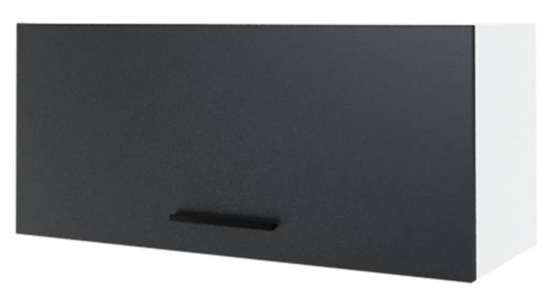 Feldmann-Wohnen Klapphängeschrank Bonn (1 Klappe, 1 Fach, 1-St., moderne Optik, MDF Fronten) BO-W4B/80 mit Klappe 80cm eiche artisan Front schwarz matt von Feldmann-Wohnen