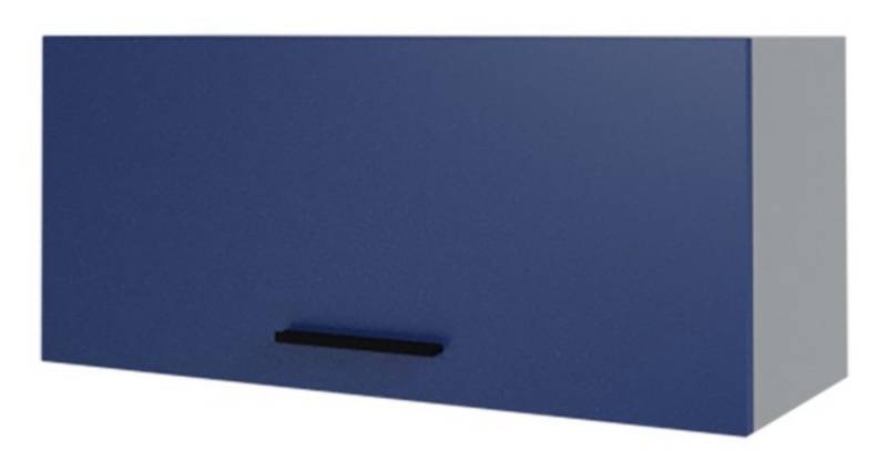 Feldmann-Wohnen Klapphängeschrank Bonn (1 Klappe, 1 Fach, 1-St., moderne Optik, MDF Fronten) BO-W4B/80 Küchenschrank mit Klappe 80cm grau Front marineblau matt von Feldmann-Wohnen