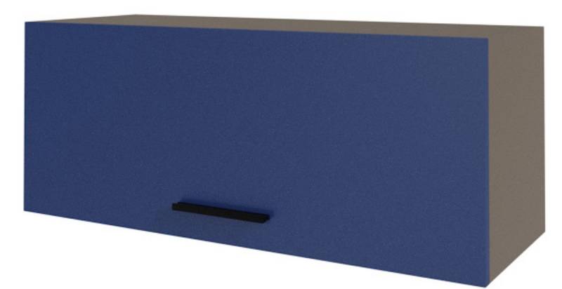 Feldmann-Wohnen Klapphängeschrank Bonn (1 Klappe, 1 Fach, 1-St., moderne Optik, MDF Fronten) BO-W4B/90 Küchenschrank mit Klappe 90cm lava Front marineblau matt von Feldmann-Wohnen