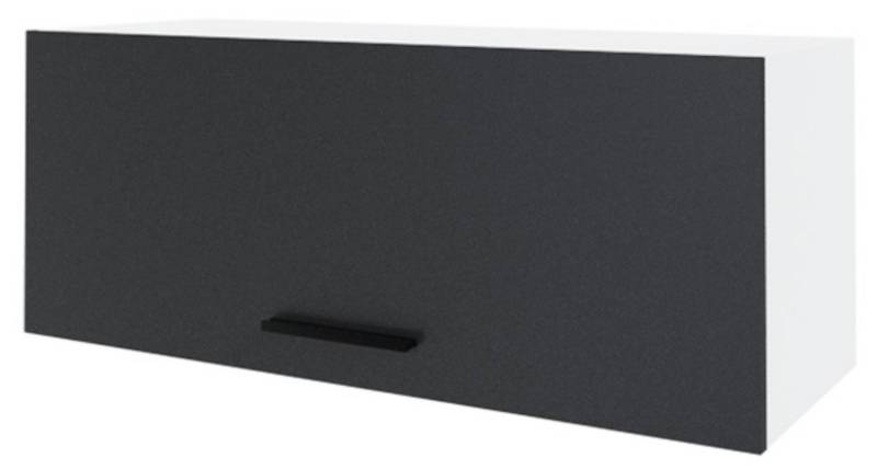 Feldmann-Wohnen Klapphängeschrank Bonn (1 Klappe, 1 Fach, 1-St., moderne Optik, MDF Fronten) BO-W4B/90 mit Klappe 90cm eiche artisan Front schwarz matt von Feldmann-Wohnen