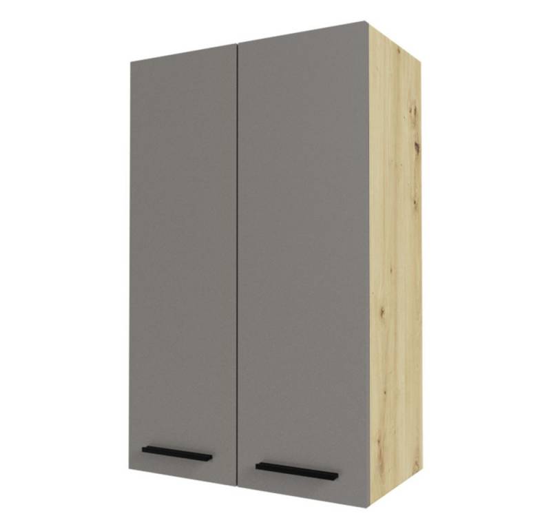 Feldmann-Wohnen Klapphängeschrank Bonn (W4/60, 2-türig, 3 Einlegeböden, 1-St., moderne Optik, MDF Fronten) Eiche Artisan / stone grey matt von Feldmann-Wohnen