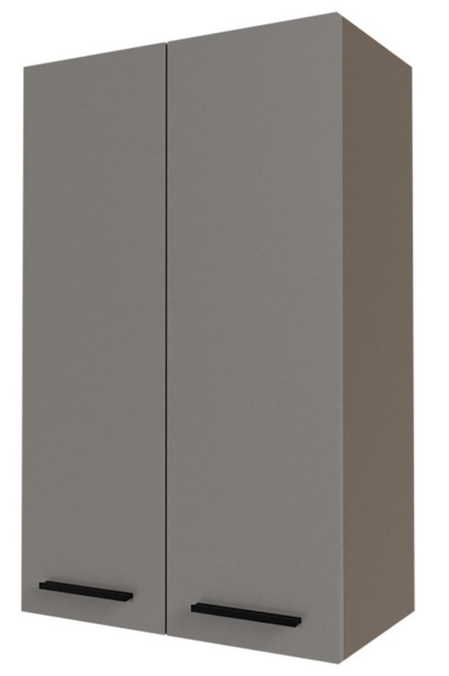 Feldmann-Wohnen Klapphängeschrank Bonn (2-türig, 3 Einlegeböden, 1-St., moderne Optik, MDF Fronten) BO-W4/80 Küchenschrank 2-türig 80cm lava Front stone grey matt von Feldmann-Wohnen