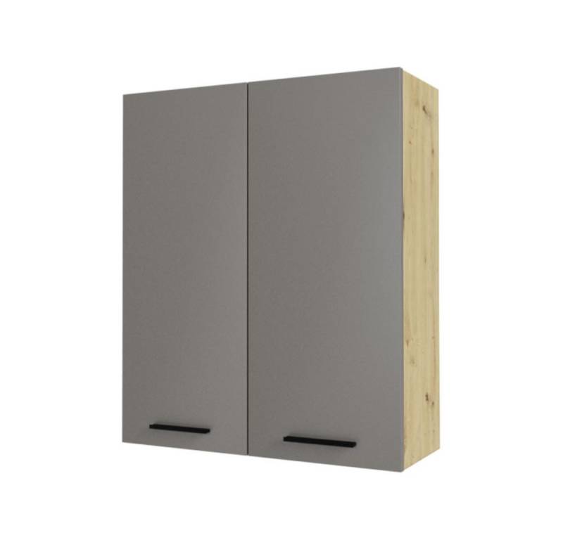 Feldmann-Wohnen Klapphängeschrank Bonn (W4/80, 2-türig, 3 Einlegeböden, 1-St., moderne Optik, MDF Fronten) Eiche Artisan / stone grey matt von Feldmann-Wohnen