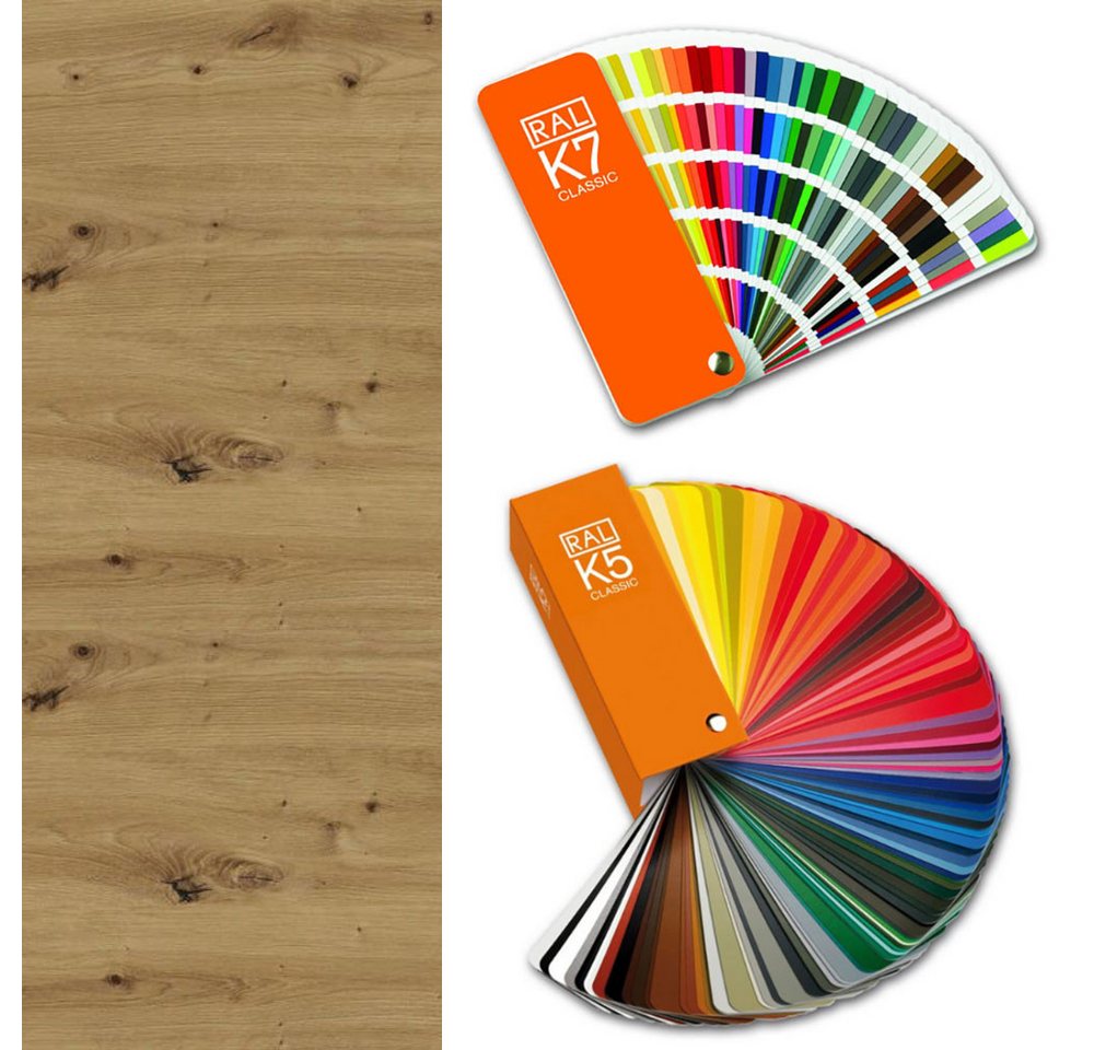 Feldmann-Wohnen Klapphängeschrank Brerra (W6B/60, 1 Klappe, innen 1 Fach, 1-St., moderne Optik, lackierte Fronten, 60x59x36cm) Eiche Artisan / RAL Wunschfarbe (K5 oder K7) von Feldmann-Wohnen