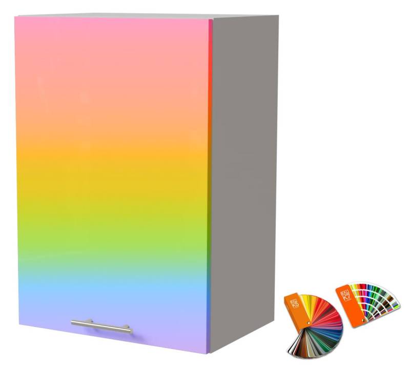Feldmann-Wohnen Klapphängeschrank Brerra (W2/50, 1-türig, 2 Einlegeböden, 1-St., moderne Optik, lackierte Fronten) weiß / RAL Wunschfarbe (K5 oder K7) von Feldmann-Wohnen