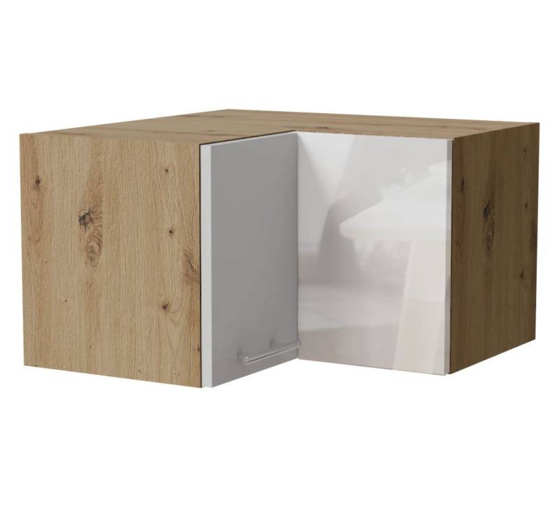 Feldmann-Wohnen Klapphängeschrank Essen (W12/60/36, 2-türig, innen 1 Fach, 1-St., moderne Optik, lackierte Fronten) 60x60x36cm Eiche Artisan - weiß Hochglanz (ES-W12/60/36) von Feldmann-Wohnen