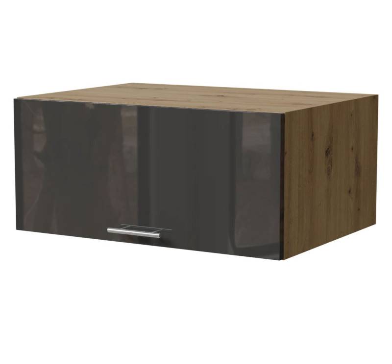 Feldmann-Wohnen Klapphängeschrank Essen (W6B/80, 1 Klappe, innen 1 Fach, 1-St., moderne Optik, lackierte Fronten) 80x59x36cm Eiche Artisan - graphit Hochglanz (ES-W6B/80) von Feldmann-Wohnen
